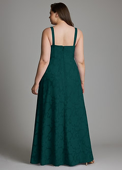 Azazie Debra Vestidos de madrinha de casamento Vestido Pinho de Esgotamento Floral de Linha A com com Bolsos image12