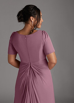 Azazie Bessie Mother of the Bride Dresses Vintage Mauve A-Line Pleated Mesh Dress image10