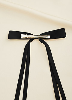 front Satin Bow Hair Clips