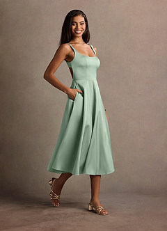 Charli Pistachio Open Back Midi Dress image8