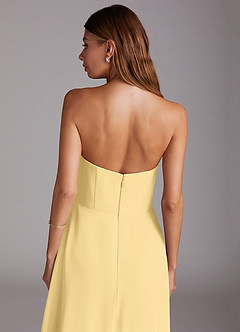 Azazie Wren Bridesmaid Dresses Butter A-Line Side Slit Chiffon Convertible Dress image8