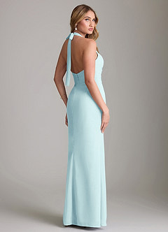 Azazie Valerie Bridesmaid Dresses Sea Glass Mermaid Pleated Chiffon Dress image2