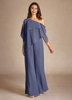 Azazie Halima vestidos de madre de la novia Vestido de Tormenta de Gasa de Mono/Traje de pantalón con Corte Lateral image4