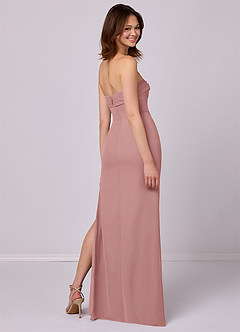 Barbie ♥ Azazie Jurken voor bruidsmeisjes Converteerbaar Jurk van Chiffon met Kolom Strapless Stoffige Roos image6