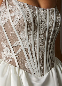 Azazie Mirabeth Suknie ślubne Suknia balowa Bez ramiączek Sznurówka Pociąg Kapliczny Sukienka image8