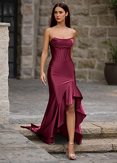 Siren Ankara Red Mermaid Prom Dress image4