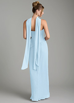 Azazie Tierney Bridesmaid Dresses Sky Blue A-Line Strapless Chiffon Convertible Dress image10