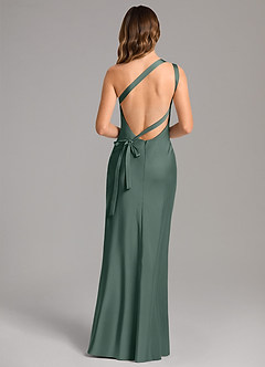 Azazie Monroe Jurken voor bruidsmeisjes Jurk van Stretch Satijn met Zeemeermin One-Shoulder Zeemos image2