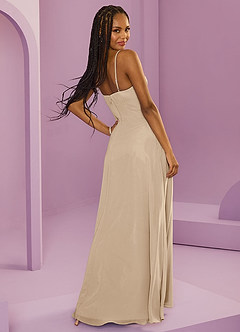 Barbie ♥ Azazie Jurken voor bruidsmeisjes Jurk van Chiffon met A-Lijn met Zakken Champagne image11