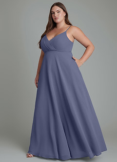 Azazie Amani Bridesmaid Dresses Stormy A-Line Pleated Chiffon Dress image10