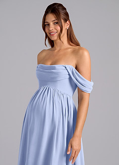 Azazie Saige Maternity Bridesmaid Dresses A-Line Pleated Chiffon Floor-Length Dress image6