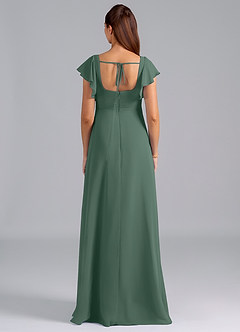 Azazie Bondi Maternity Bridesmaid Dresses A-Line Ruched Chiffon Floor-Length Dress image2