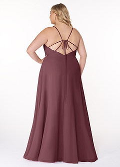 Azazie Everleigh Bridesmaid Dresses Sangria A-Line Sweetheart Pleated Chiffon Dress image9