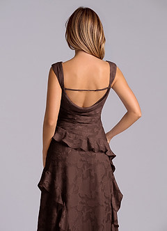 Azazie Sloane Bridesmaid Dresses Ganache A-Line Sweetheart Neckline Floral Burnout Dress image7