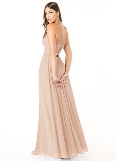 Azazie Aaida Bridesmaid Dresses English Rose A-Line Corset Chiffon Dress image5