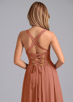 Azazie Francis Bridesmaid Dresses MAI TAI A-Line Corset Chiffon Dress image7