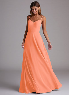 Azazie Marley Bridesmaid Dresses Sunset A-Line Off the Shoulder Chiffon Convertible Dress image5