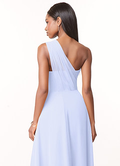 Azazie Ashley Bridesmaid Dresses Lavender A-Line Ruched Chiffon Dress image3