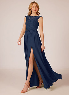 Azazie Arden Final Sale Tahiti A-Line with Pockets Chiffon Dress image3