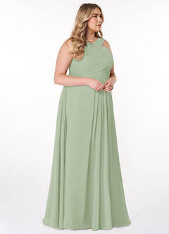 Azazie Kaleigh Bridesmaid Dresses A-Line Pleated Chiffon Floor-Length Dress image9