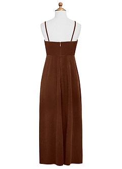 Azazie Solange Junior Umber A-Line Velvet Dress image8