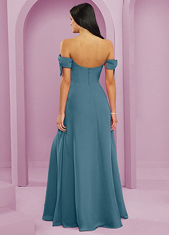 Barbie ♥ Azazie Jurken voor bruidsmeisjes Converteerbaar Jurk van Chiffon met A-Lijn Off the Shoulder Bermuda image2