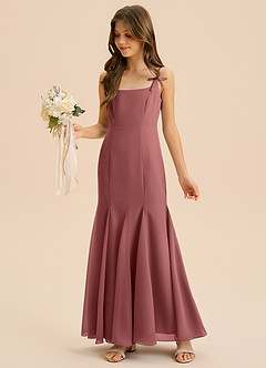 Azazie Evey Junior Amethyst Mermaid Pleated Chiffon Dress image1