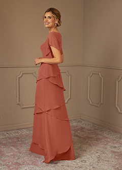 Azazie OHara Mother of the Bride Dresses Clay A-Line V-Neck Chiffon Dress image5