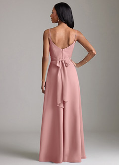 Azazie Kali Bridesmaid Dresses Dusty Rose A-Line Pleated Chiffon Dress image4
