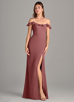 Azazie Callie Bridesmaid Dresses Amethyst Mermaid Side Slit Chiffon Convertible Dress image7