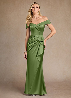 Azazie Laredo vestidos de madre de la novia Vestido de Enebro de Satén Elástico de Sirena con Vestidos sin tirantes image3