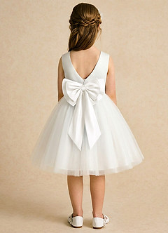 Azazie Sosie Flower Girl Klänningar Klä A-Line i Tyll Plisserad image1