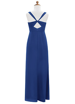 Azazie Mero Junior Royal Blue Mermaid Pleated Stretch Satin Dress image8