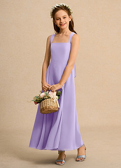 Azazie Tater Junior Formal Flower Girl Klänningar Klä A-Line i Chiffong Plisserad image4