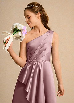 Azazie Taffy Junior Formal Flower Girl Klänningar Klä A-Line i Matt satäng Spets image6