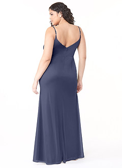 Azazie Deandra Bridesmaid Dresses Stormy Mermaid Pleated Mesh Dress image8