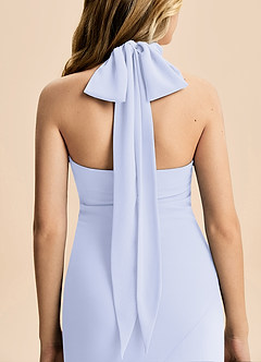 Azazie Velli Junior Syrena Wysoka Kołnierz Szyfon Długość podłogi Młodsza druhna Sukienka image6