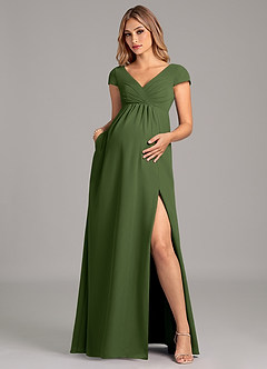 Azazie Allessia Final Sale A-Line Pleated Chiffon Floor-Length Dress image3