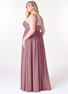 Azazie Elvira Bridesmaid Dresses Vintage Mauve A-Line Pleated Chiffon Dress image10