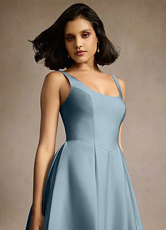 Olivia Powder Blue Pleated Midi Dress image2
