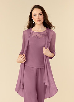 Azazie Frances Mère de la mariée Robes Robe Combinaison/Tailleur Pantalon en Maille Découpé Mauve Vintage image5