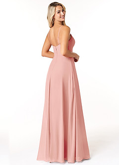 Azazie Moira Bridesmaid Dresses Rosette A-Line Scoop Chiffon Dress image5