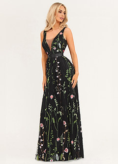 Forever Lovable Black Floral Embroidered Maxi Dress image4