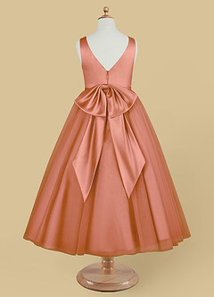 Azazie Marybell Flower Girl Dresses MAI TAI A-Line Bow Tulle Dress image6