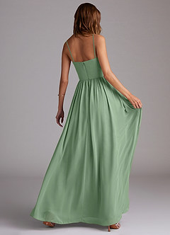 Azazie Calianna Bridesmaid Dresses Matcha A-Line Off the Shoulder Chiffon Convertible Dress image6