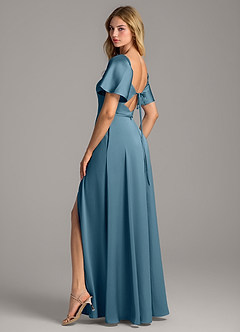 Azazie Chloe Bridesmaid Dresses Bermuda A-Line Sweetheart Neckline Stretch Satin Dress image2