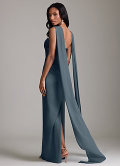 Azazie Sonora Vestidos de damas de honor Vestido de Crepúsculo de Satén Elástico de Corte Recto con Sin tirantes image2