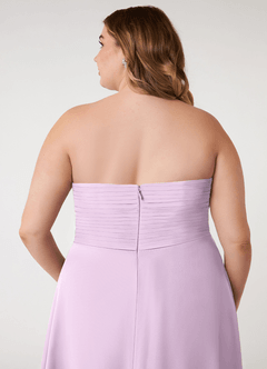 Azazie Arabella Allure Robes de demoiselle d'honneur Robe Trapèze Convertible en Mousseline de soie Encolure en Forme de Cœur Frostiges Flieder image3