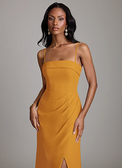 Azazie Aretha Brudepigekjoler En streg Stropløs Chiffon Gulv-længde Kjole image3