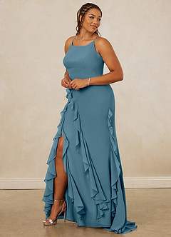 Christian Siriano Bridal for Azazie 1006 Bridesmaid Dresses Bermuda Mermaid Ruched Chiffon Dress image11